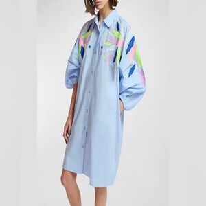 Essentiel Antwerp Light Blue Shirt Dress